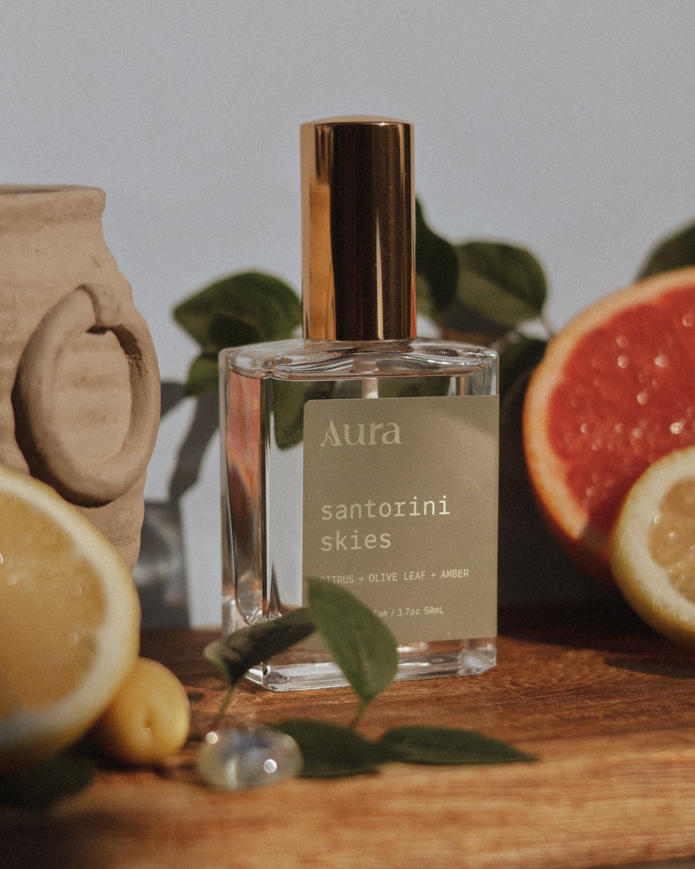 santorini skies | citrus + olive leaf + amber