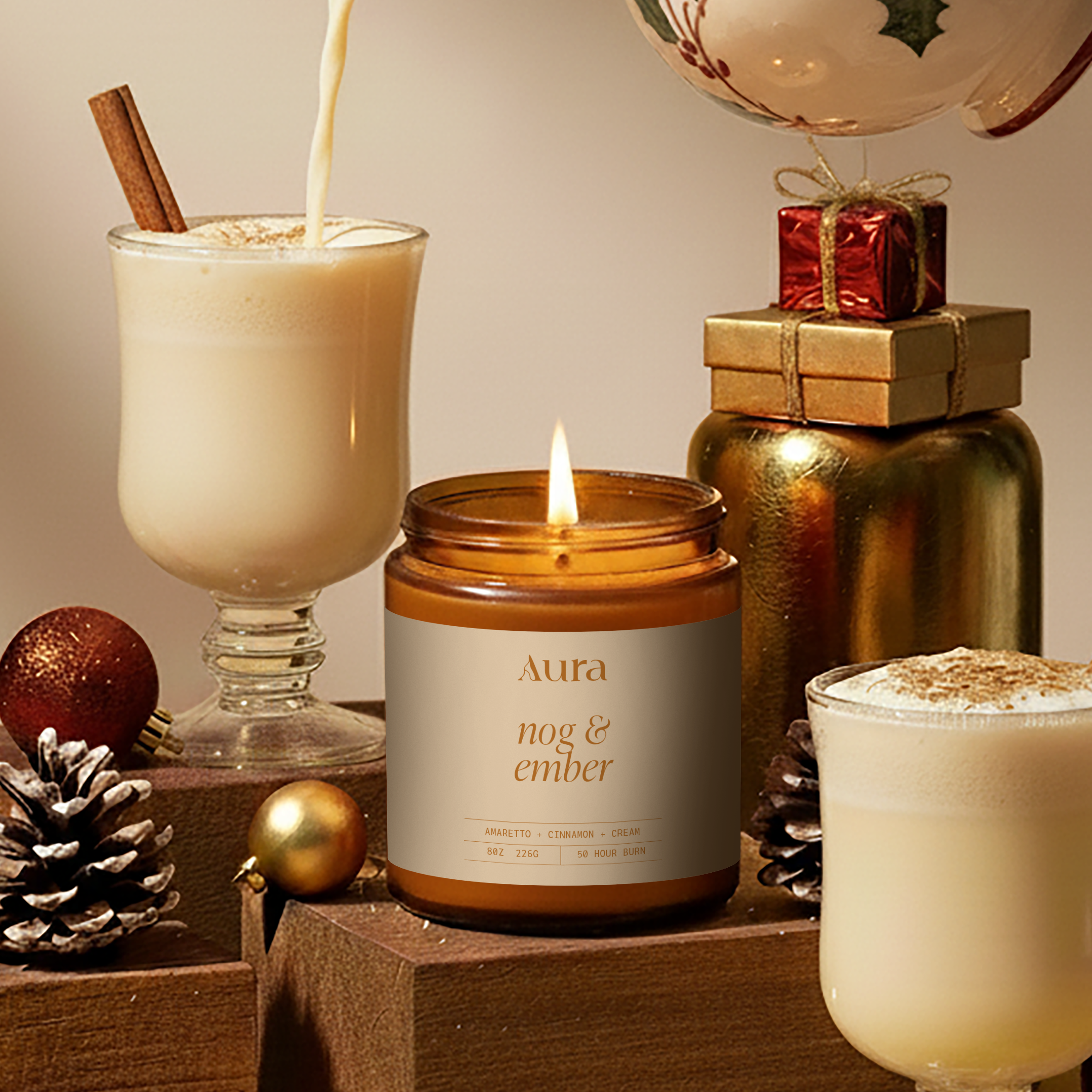 nog & ember | amaretto + cinnamon + cream