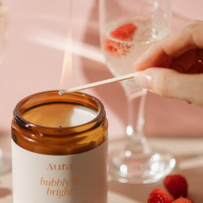 bubbly & bright | champagne + raspberry + pear blossom