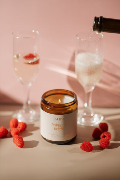 bubbly & bright | champagne + raspberry + pear blossom